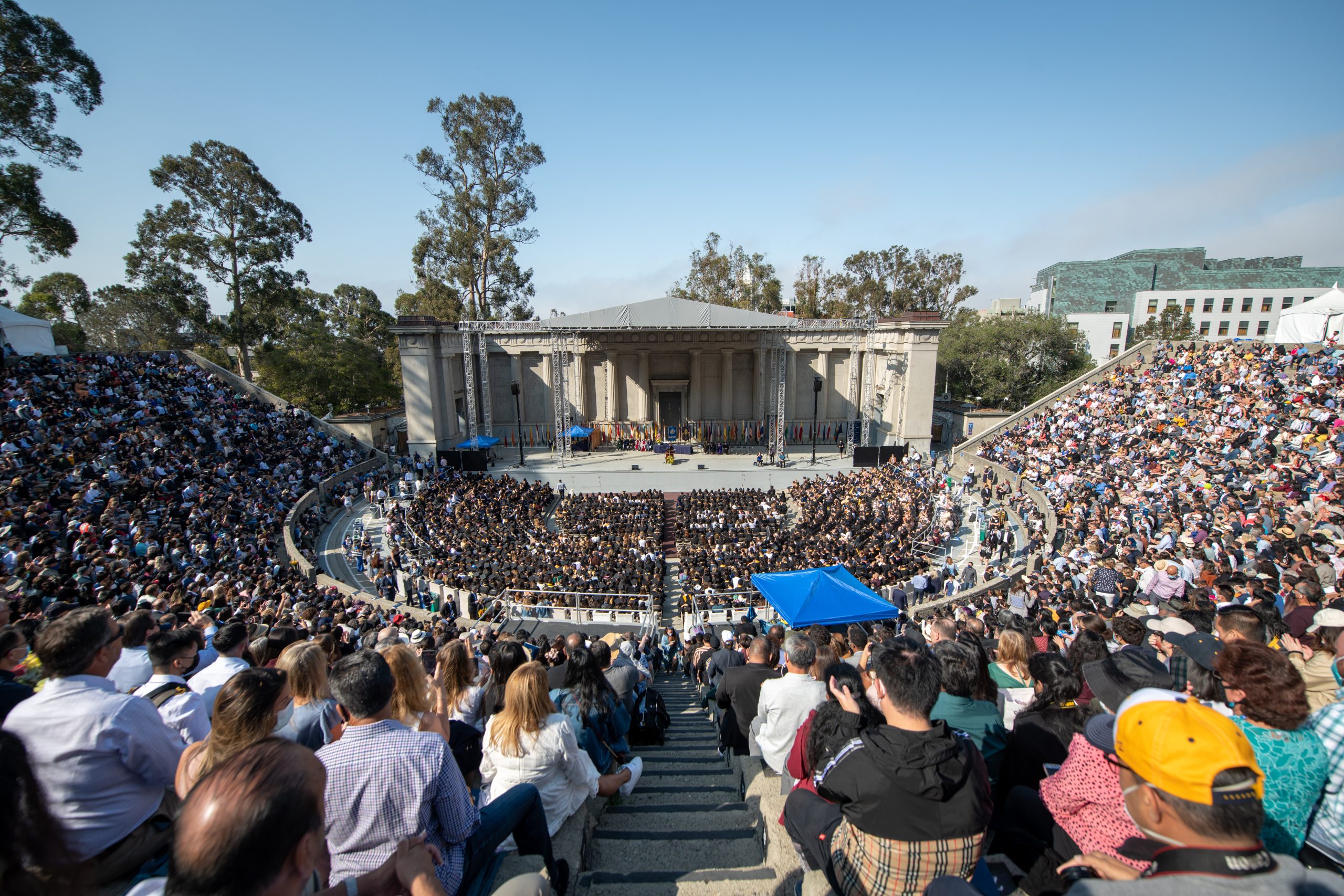 Graduation audience in a packed arena